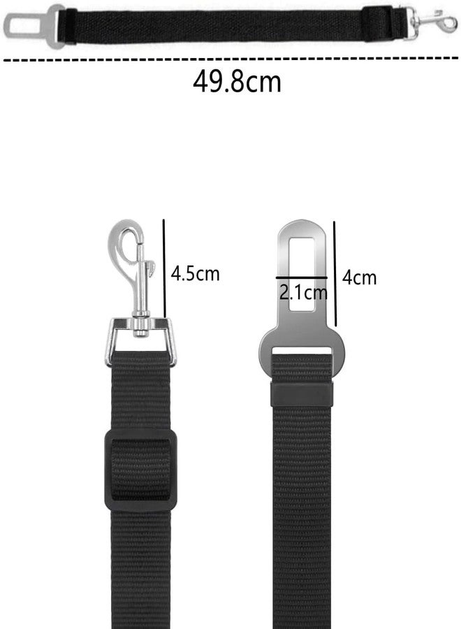 KEYOZA حزام أمان للكلاب من كيوزا، عبوة من قطعتين، حزام أمان قابل للتعديل من النايلون للحيوانات الأليفة، يناسب جميع أنواع السيارات، حزام أمان للكلاب في السيارة، حزام أمان للكلاب مع مقود، حزام أمان للقطط والنموس - Image 3